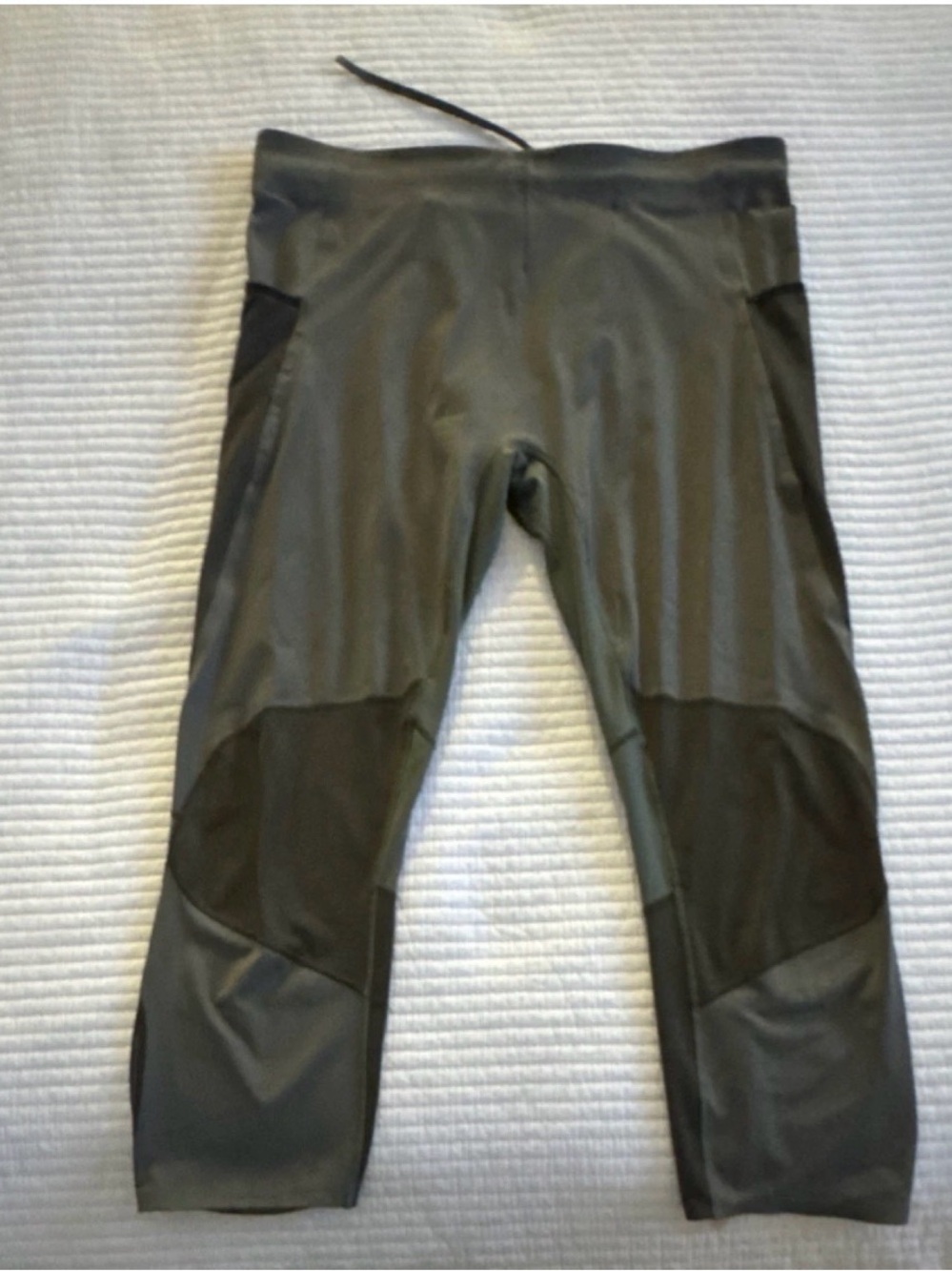 lululemon athletica Olive Green and Black Performance Leggings